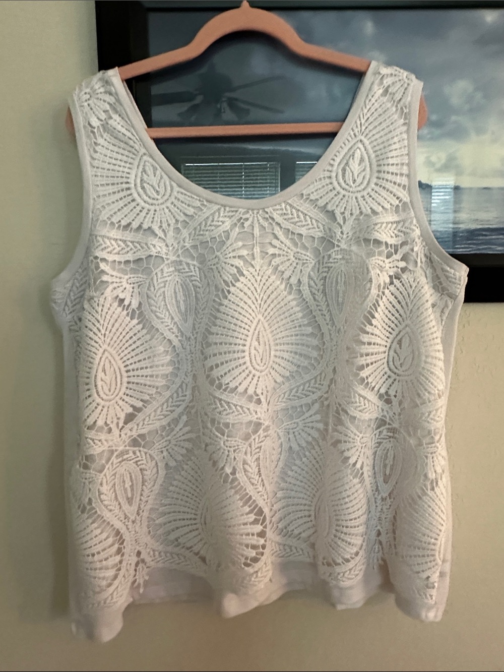 Lane Bryant Tank Top with Lace Overlay 18/20